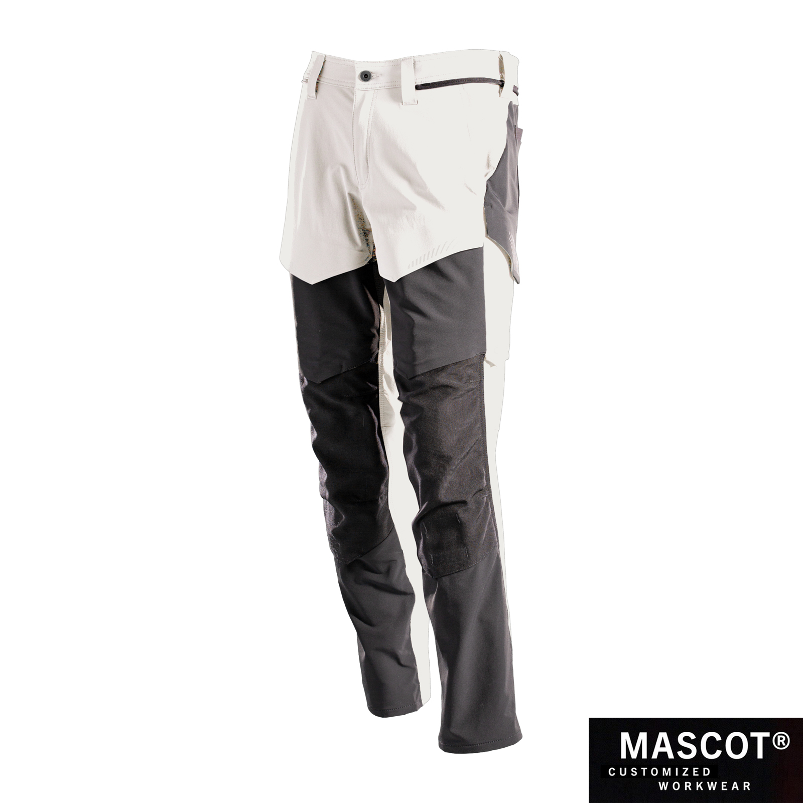 MASCOT® CUSTOMIZED Hose mit Knietaschen Arbeitsschutz weiß/anthrazit AT – GmbH Bannenberg 22379