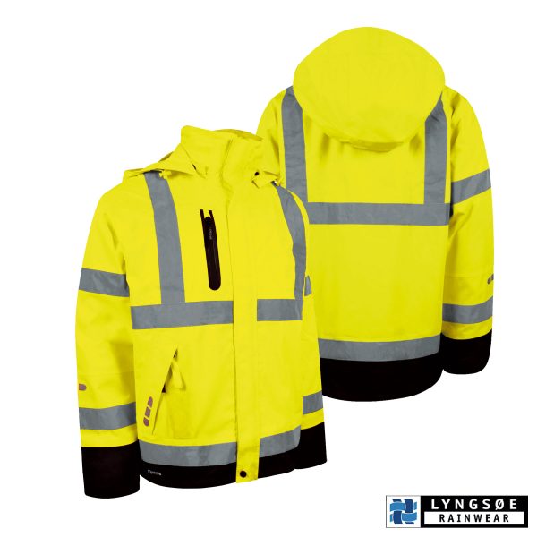 Hi-Vis Atmungsaktive Regenjacke FOX9057 – Bild 4