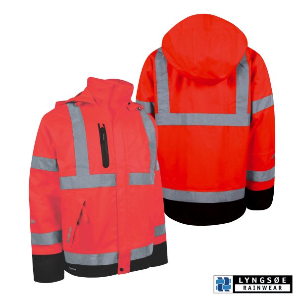 Hi-Vis Atmungsaktive Regenjacke FOX9057 – Bild 8